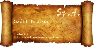 Széll Andrea névjegykártya