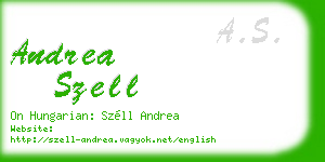 andrea szell business card