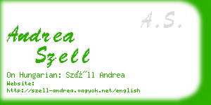 andrea szell business card